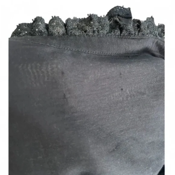 Zadig & Voltaire Ranky Ruffle Lace Trim Dress Noir Witchy Gothic Size XS - Picture 10 of 10